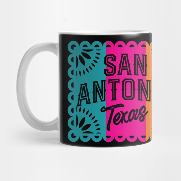 San Antonio Texas Papel Picado by TheCraftyDrunkCo